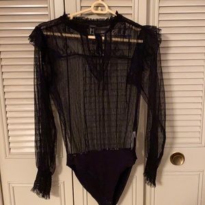 Black lace bodysuit